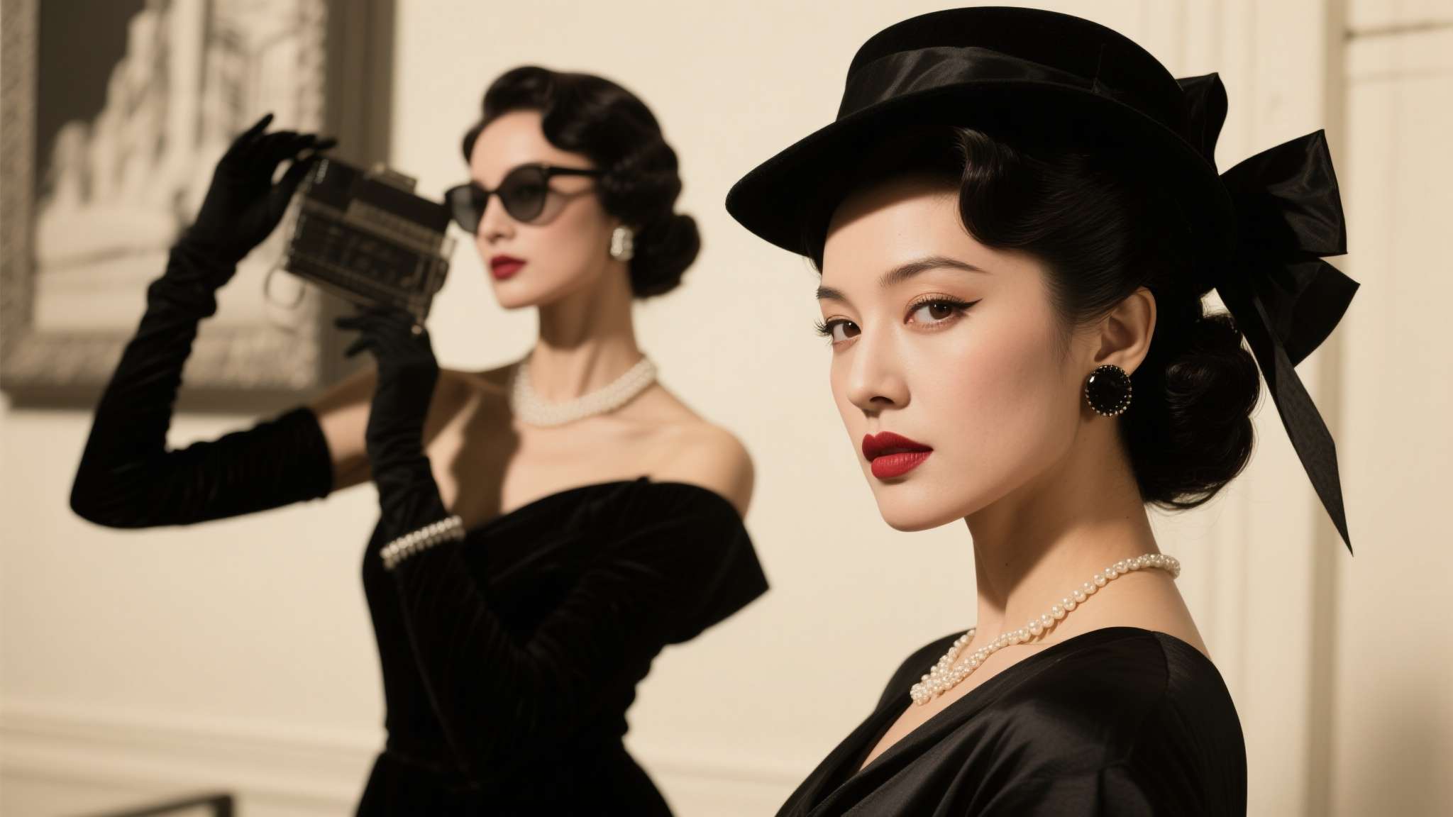 此次格蕾丝的Film Noir造型，正是这种创作热情的最佳注脚——颜值与创意并存