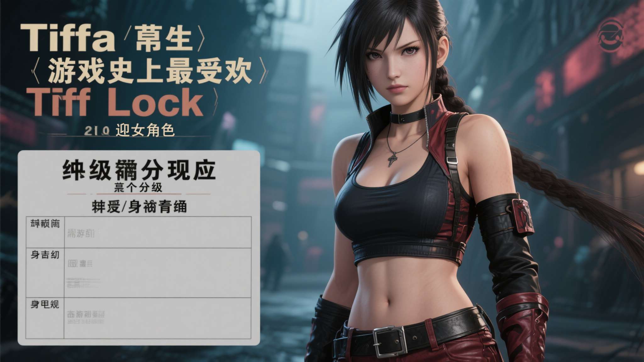 要知道，游戏中的女主角蒂法（Tifa Lockhart）以其极具视觉冲击力的外形