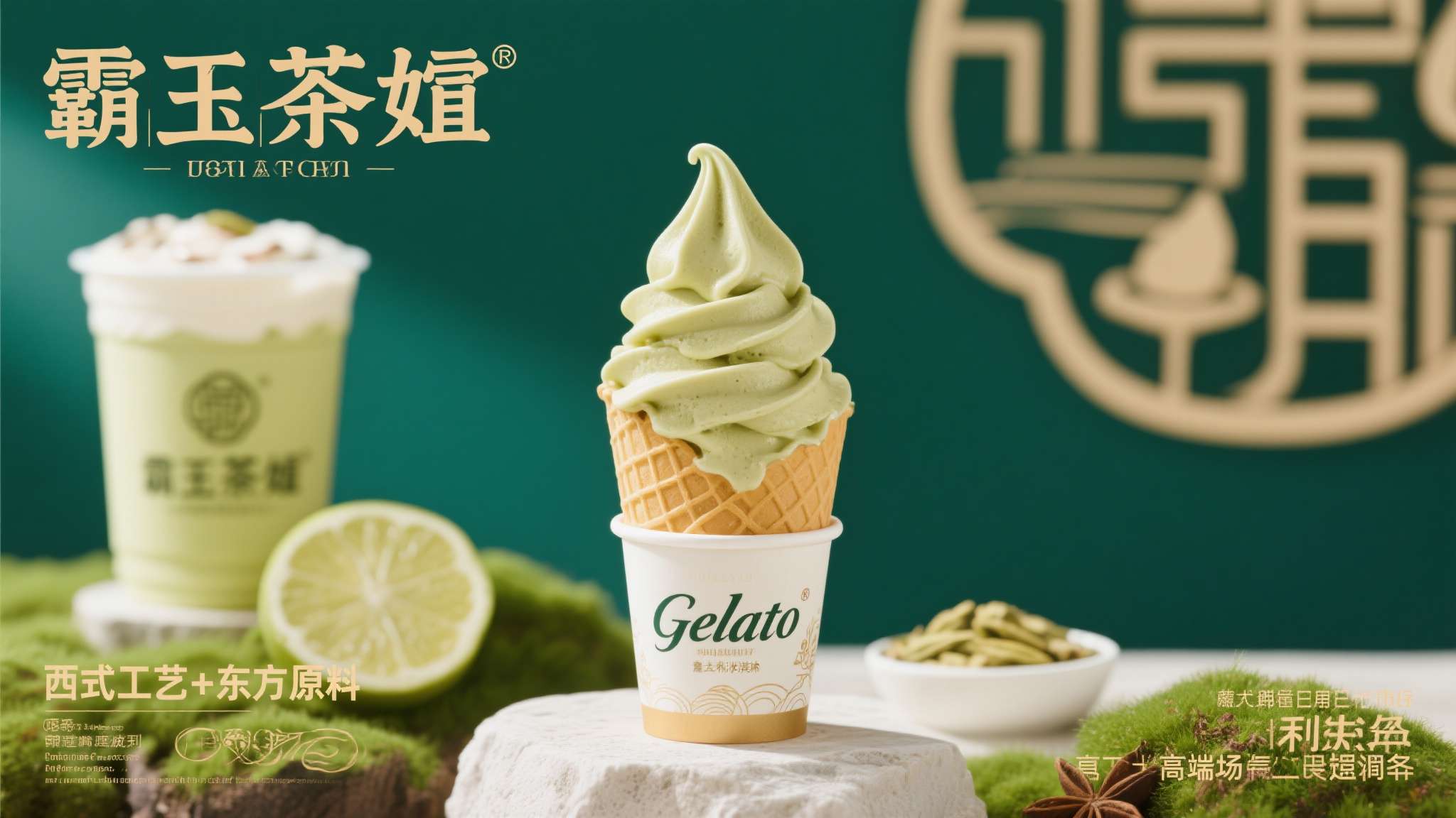 霸王茶姬将这款冰淇淋命名为Geelato，取意于意式冰淇淋"Gelato"的概念