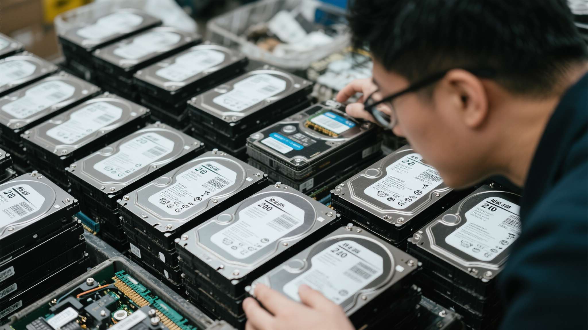 案例一： 某数码博主曾以200元收购一批"报废"工作站硬盘，经过检测发现其中多块