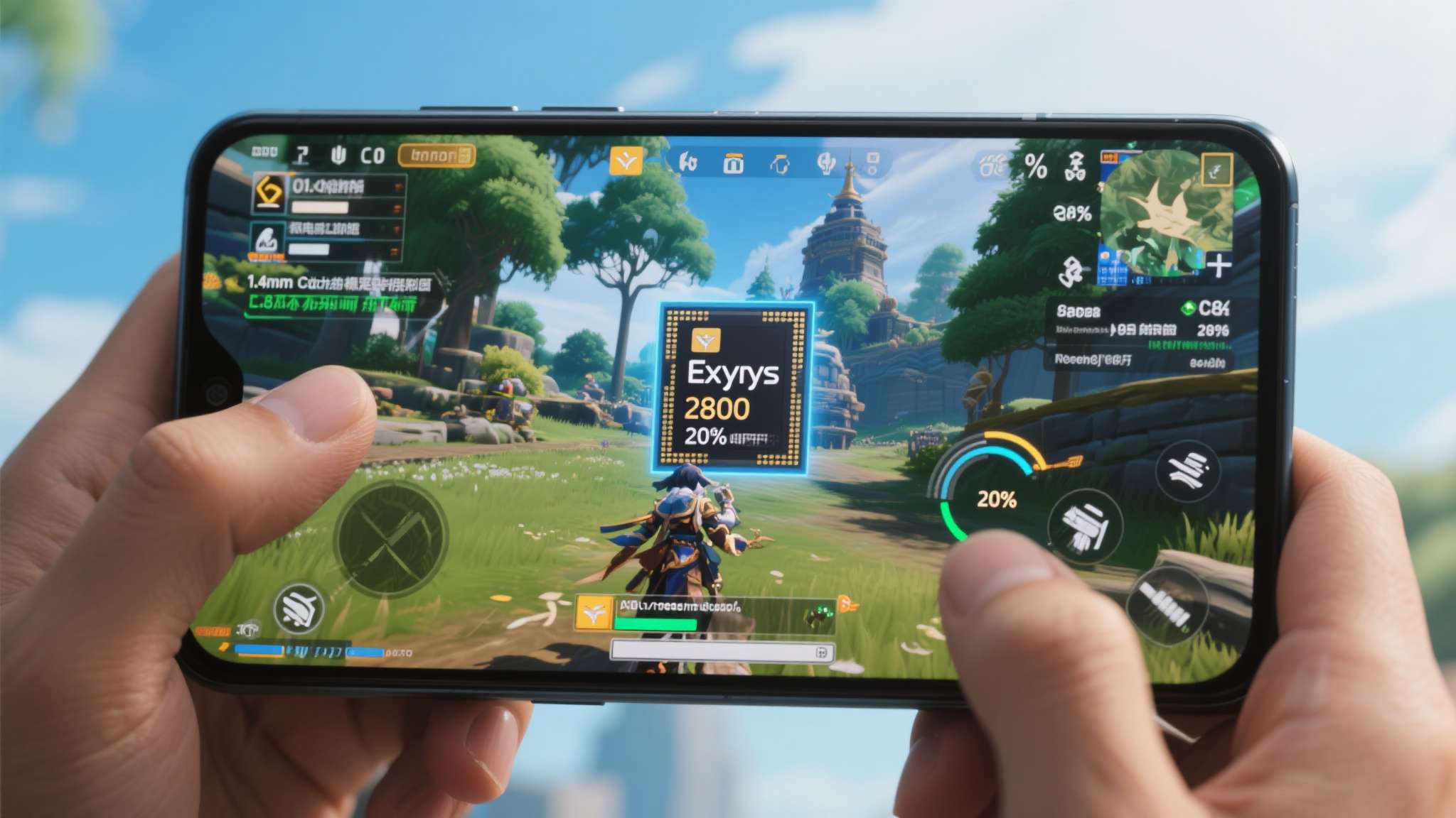 以旗舰游戏手机为例，搭载Exynos 2800的设备在运行《原神》等高负载游戏时
